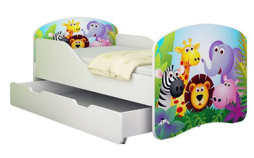 clamaro traumland motiv kinderbett komplett set mit rausfallschutz 1